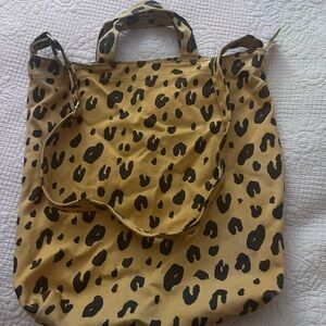 Baggu leopard print canvas bag
